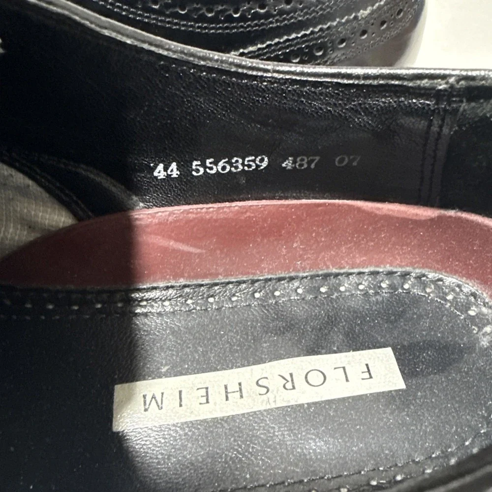 Florsheim Black Leather Wingtip Oxford Shoes Men's 101D Dress Business